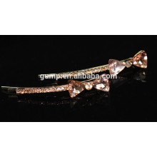 2015 Bogen-Art- und Weiseverzierung Kristall-Bobbystift Rhinestone-Barrette